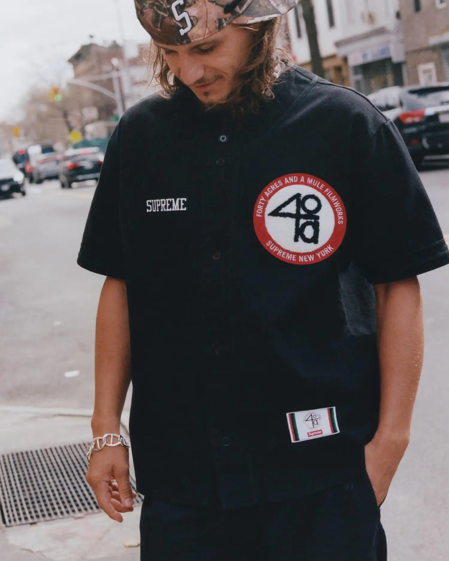 Supreme Supreme Supreme/40 Acres Twill Baseball Jersey