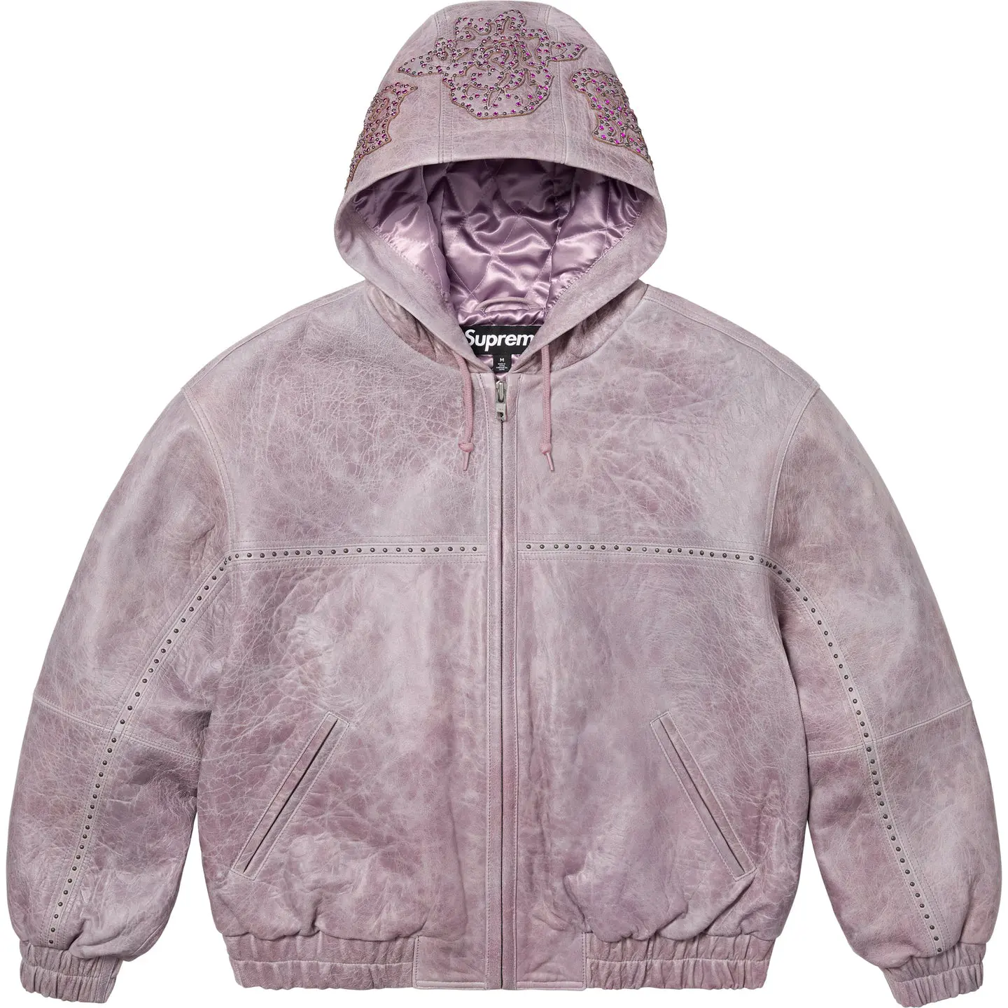 Supreme Supreme Studded Hooded Leather Jacket