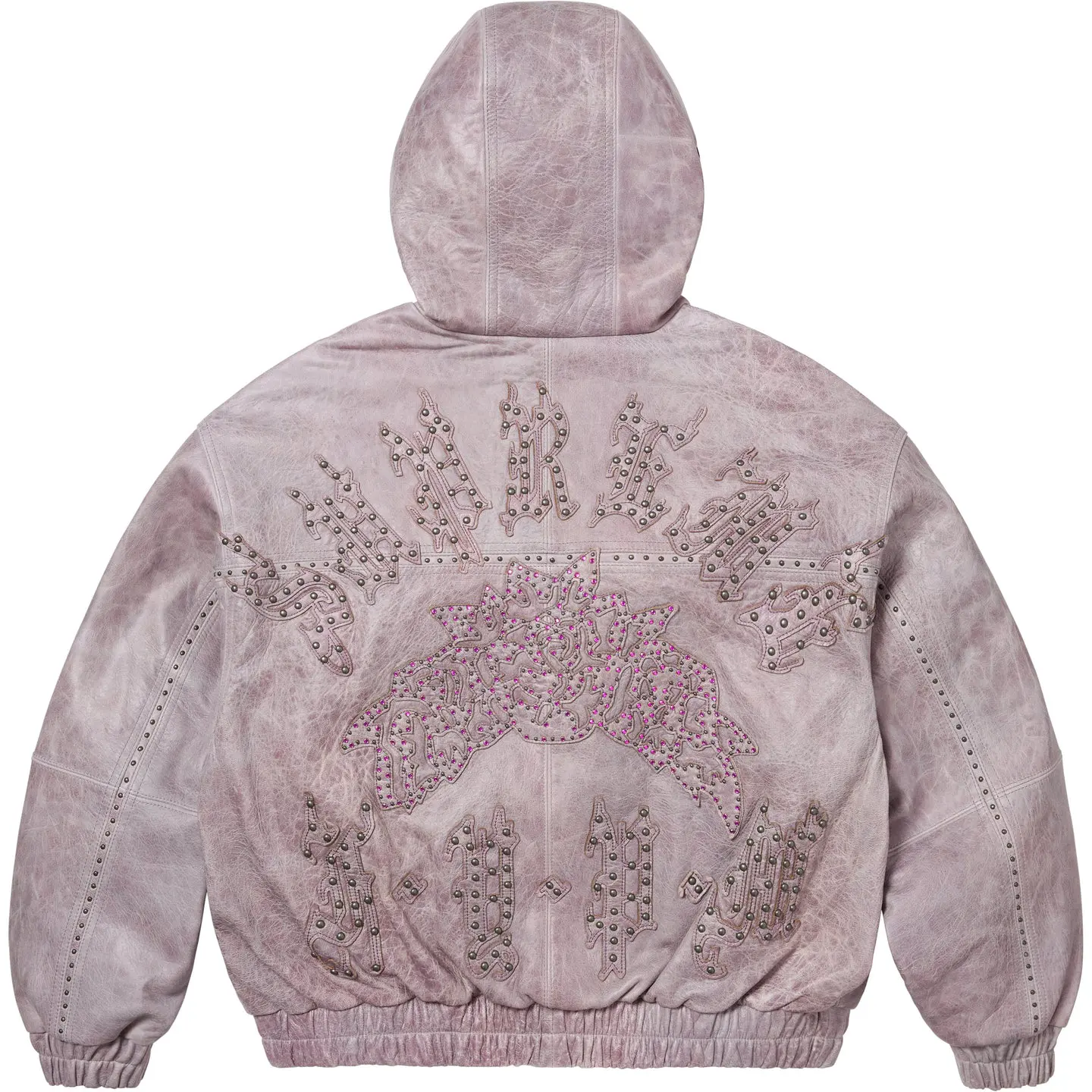 Supreme Supreme Studded Hooded Leather Jacket