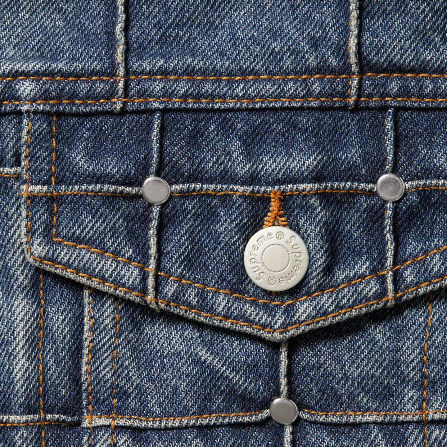 Supreme Studded Seam Denim Trucker Jacket