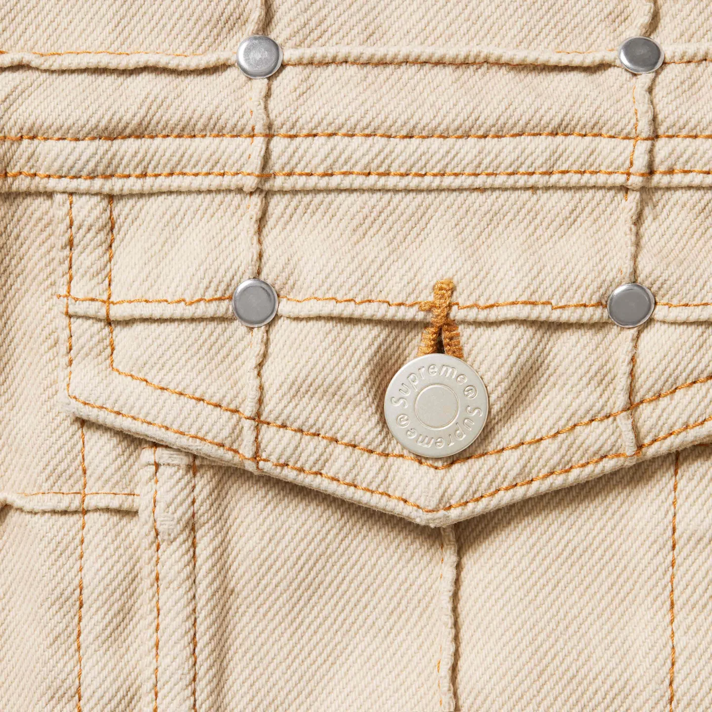 Supreme Studded Seam Denim Trucker Jacket
