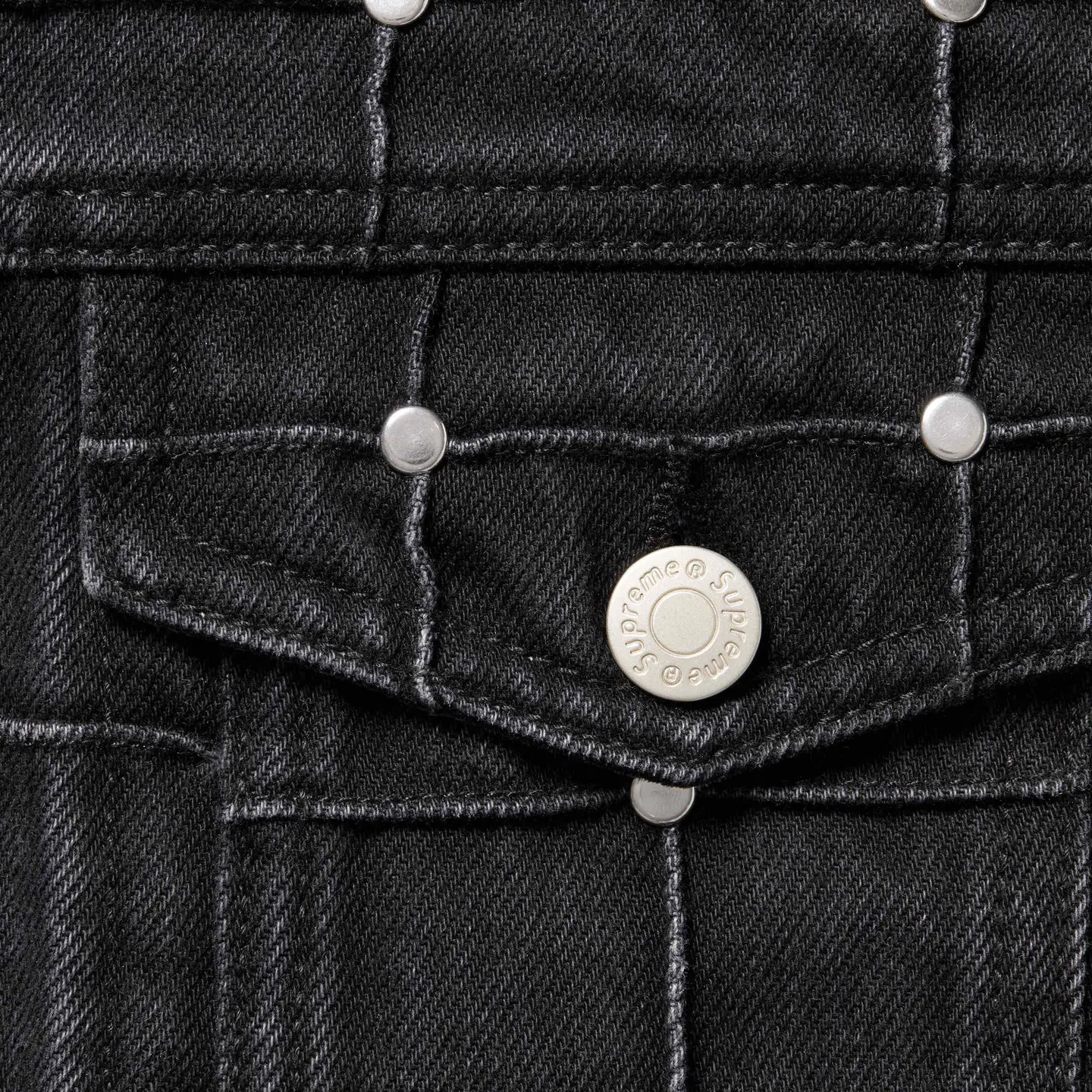 Supreme Studded Seam Denim Trucker Jacket