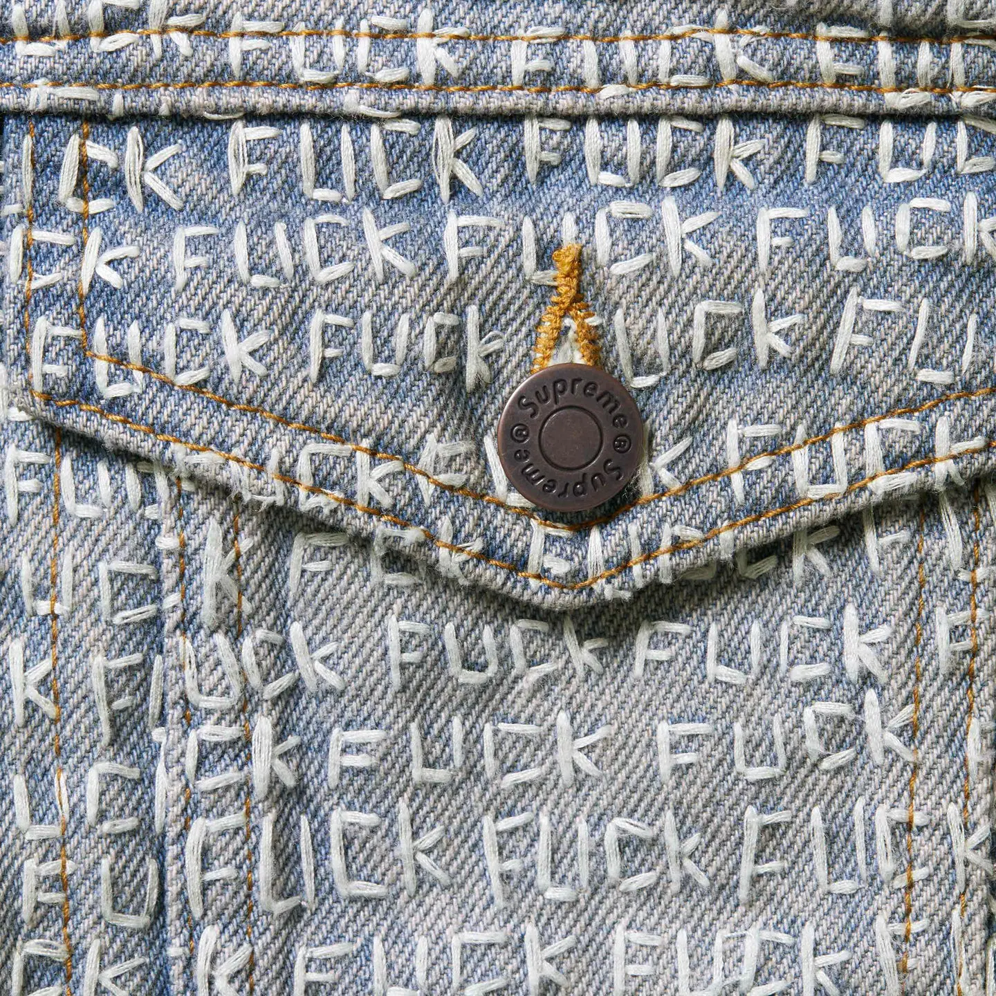 Supreme Fuck Stitch Denim Trucker Jacket