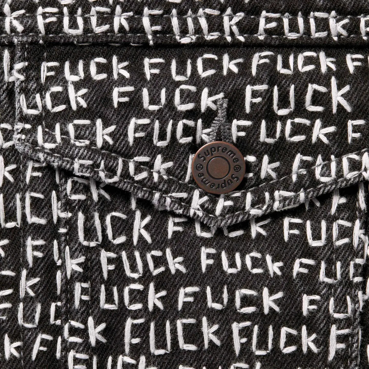 Supreme Fuck Stitch Denim Trucker Jacket