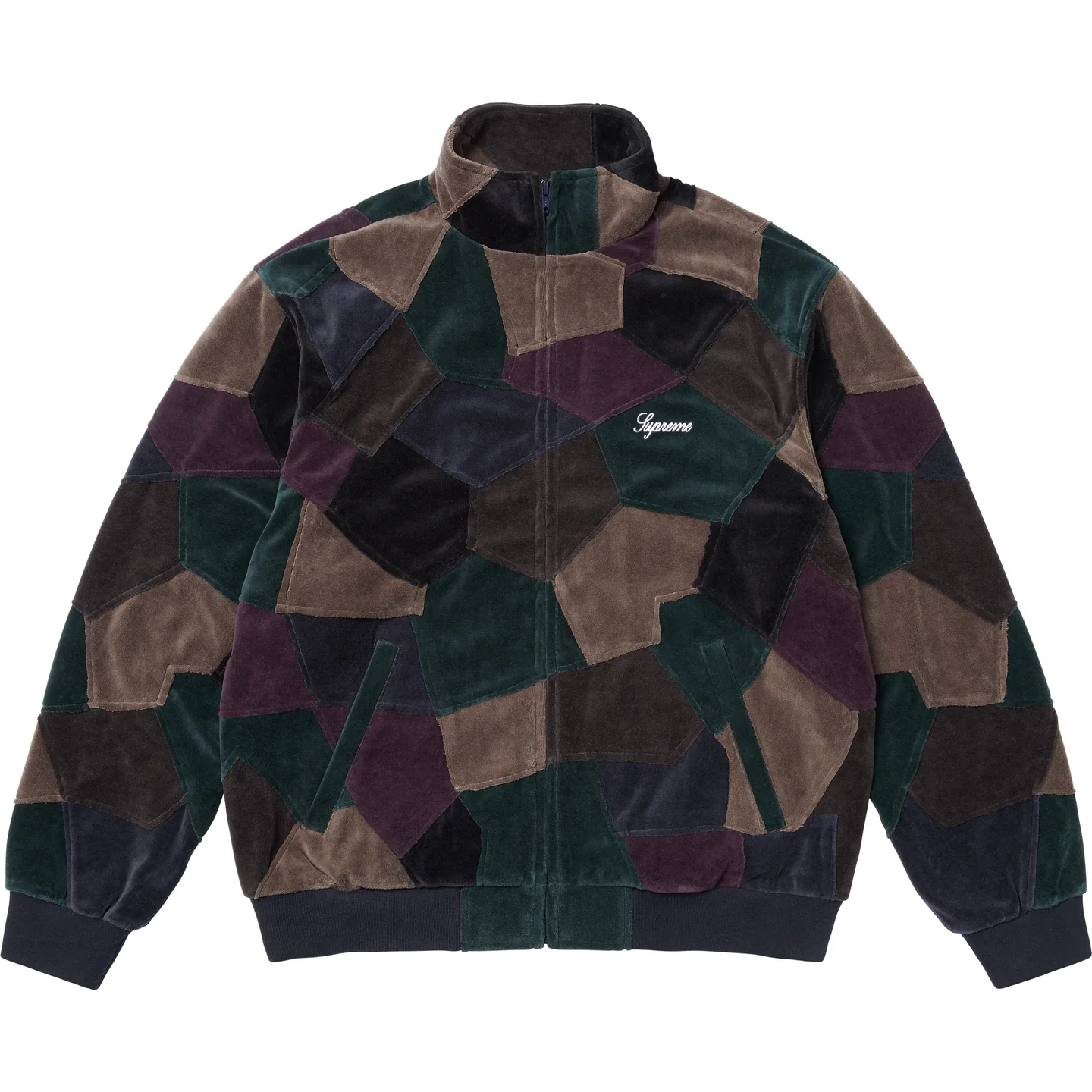 Supreme Crushed Velvet Track Jacket 'Black' SUP-FW23-119