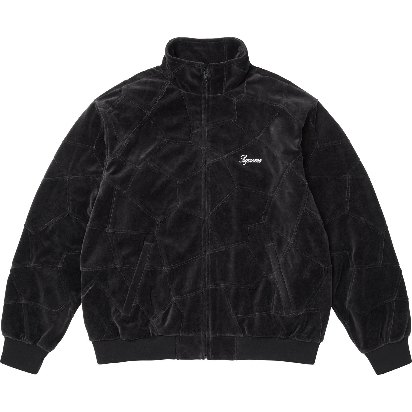 Supreme Crushed Velvet Track Jacket (FW23) - $158