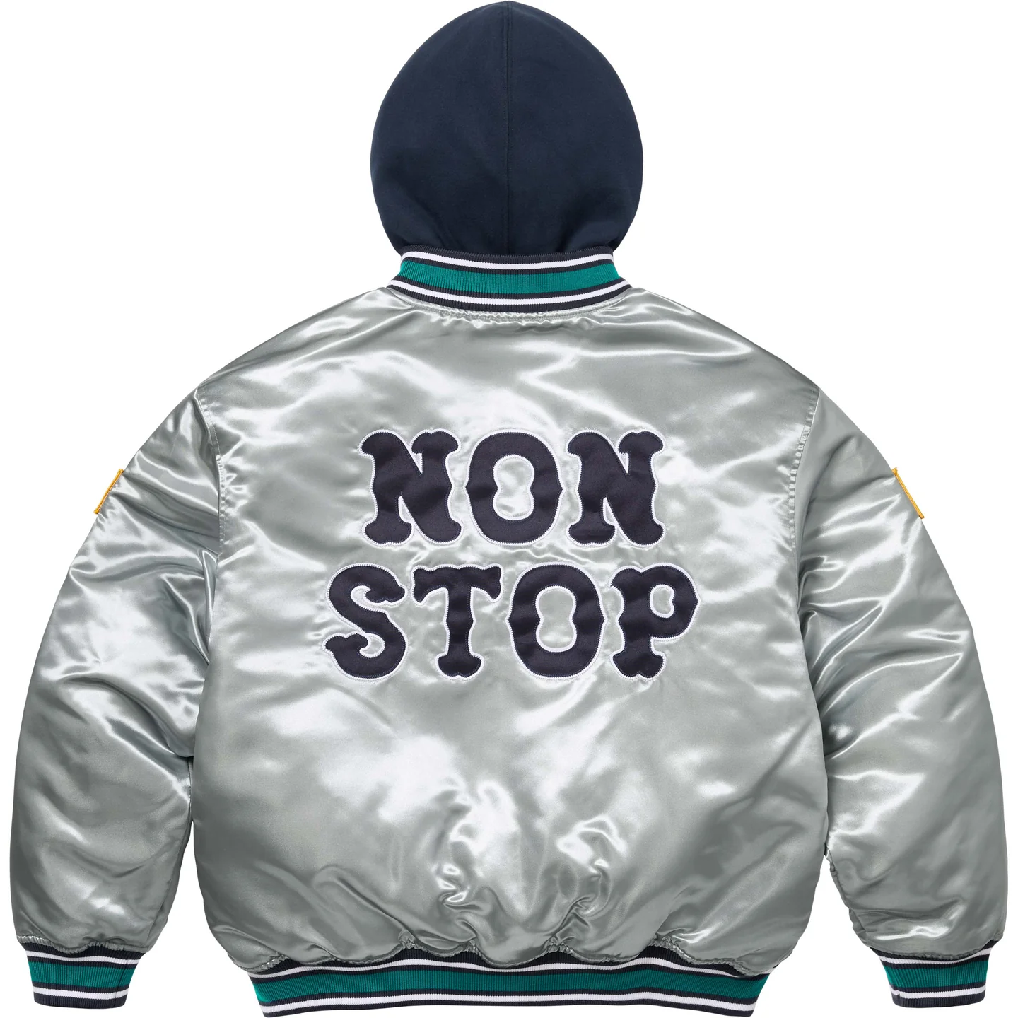 Supreme Supreme Supreme®/Homerun Satin Hooded Varsity Jacket