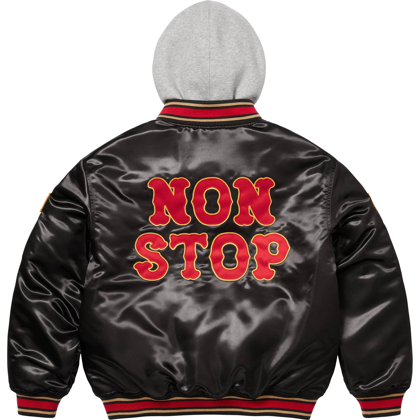 Supreme Supreme Supreme®/Homerun Satin Hooded Varsity Jacket