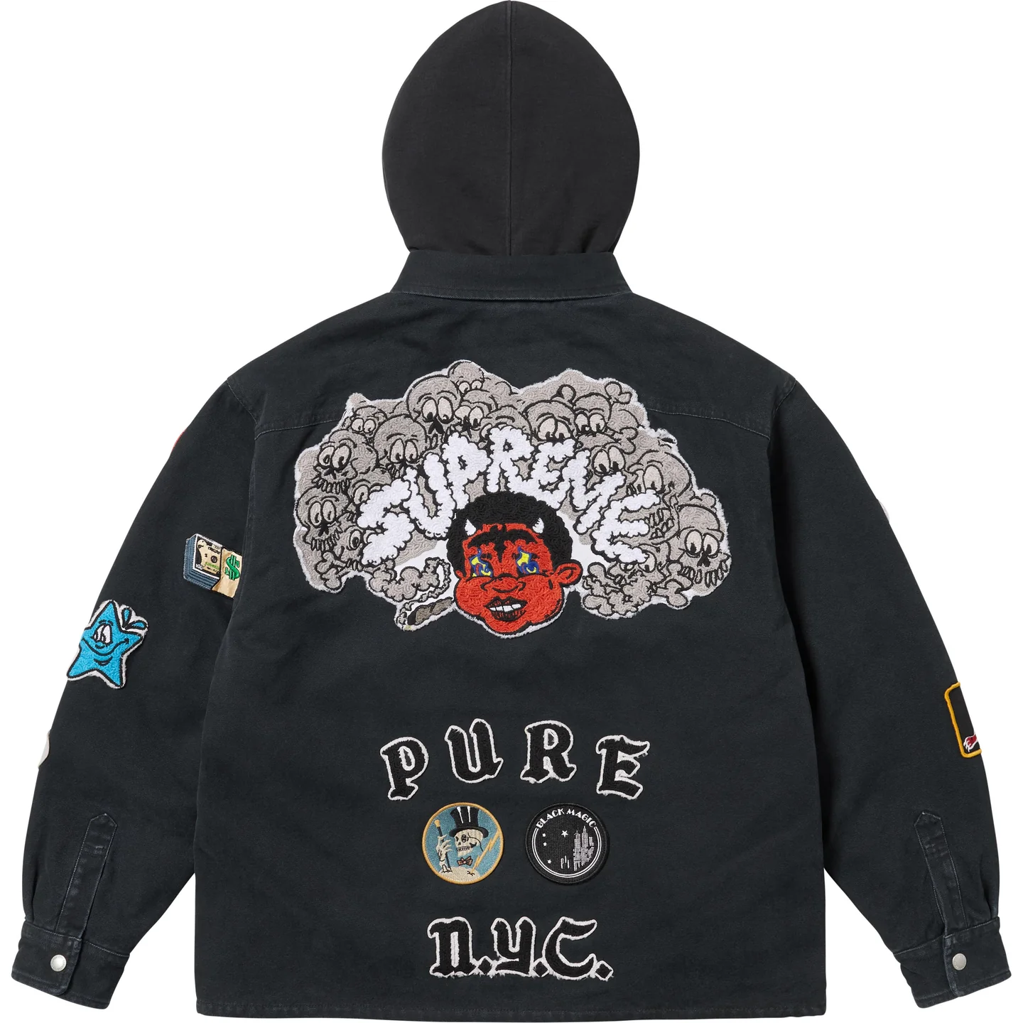 Supreme Supreme Patches Hooded Zip Up Shirt