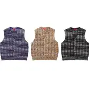 Supreme Speckled Zip Up Sweater Vest