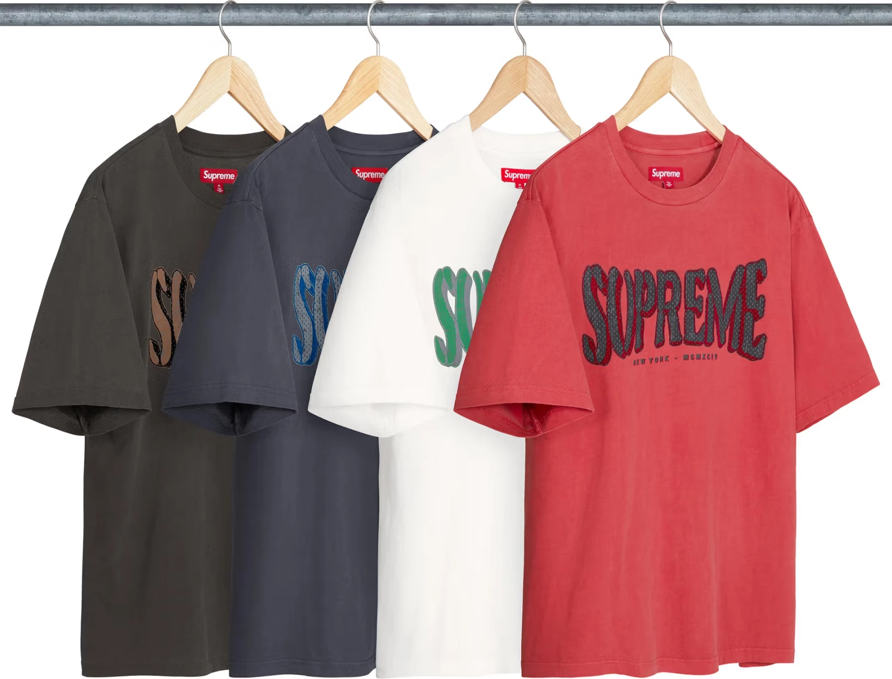 Supreme Supreme Flocked Washed S/S Top