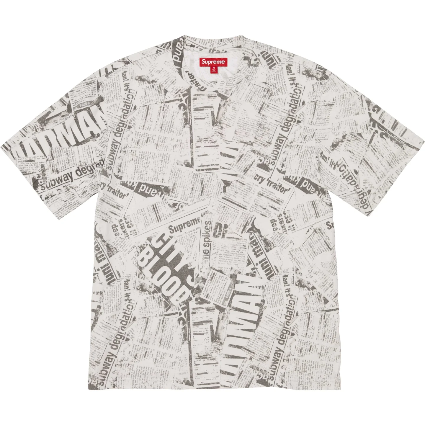 Supreme Supreme Newspaper S/S Top