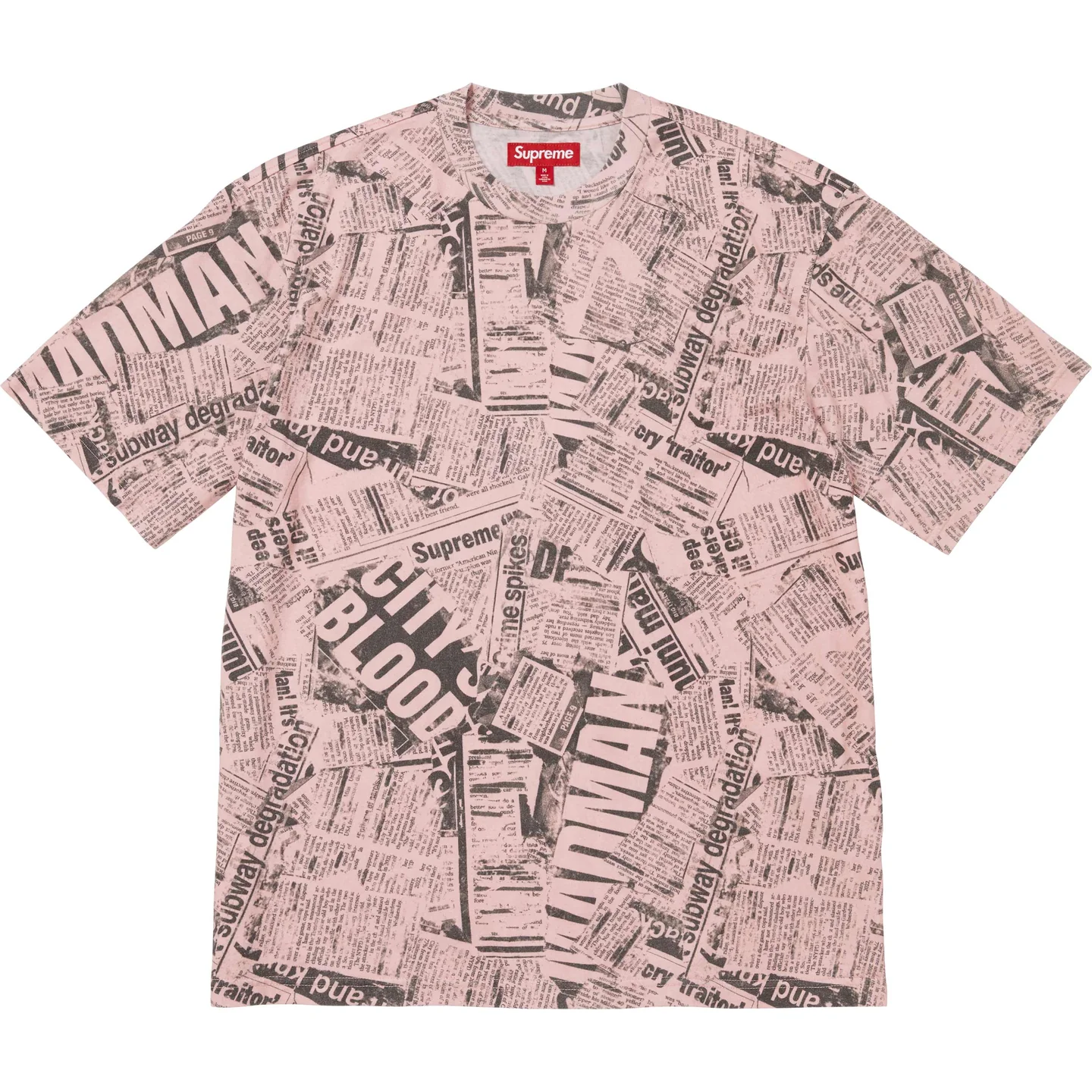 Supreme Supreme Newspaper S/S Top