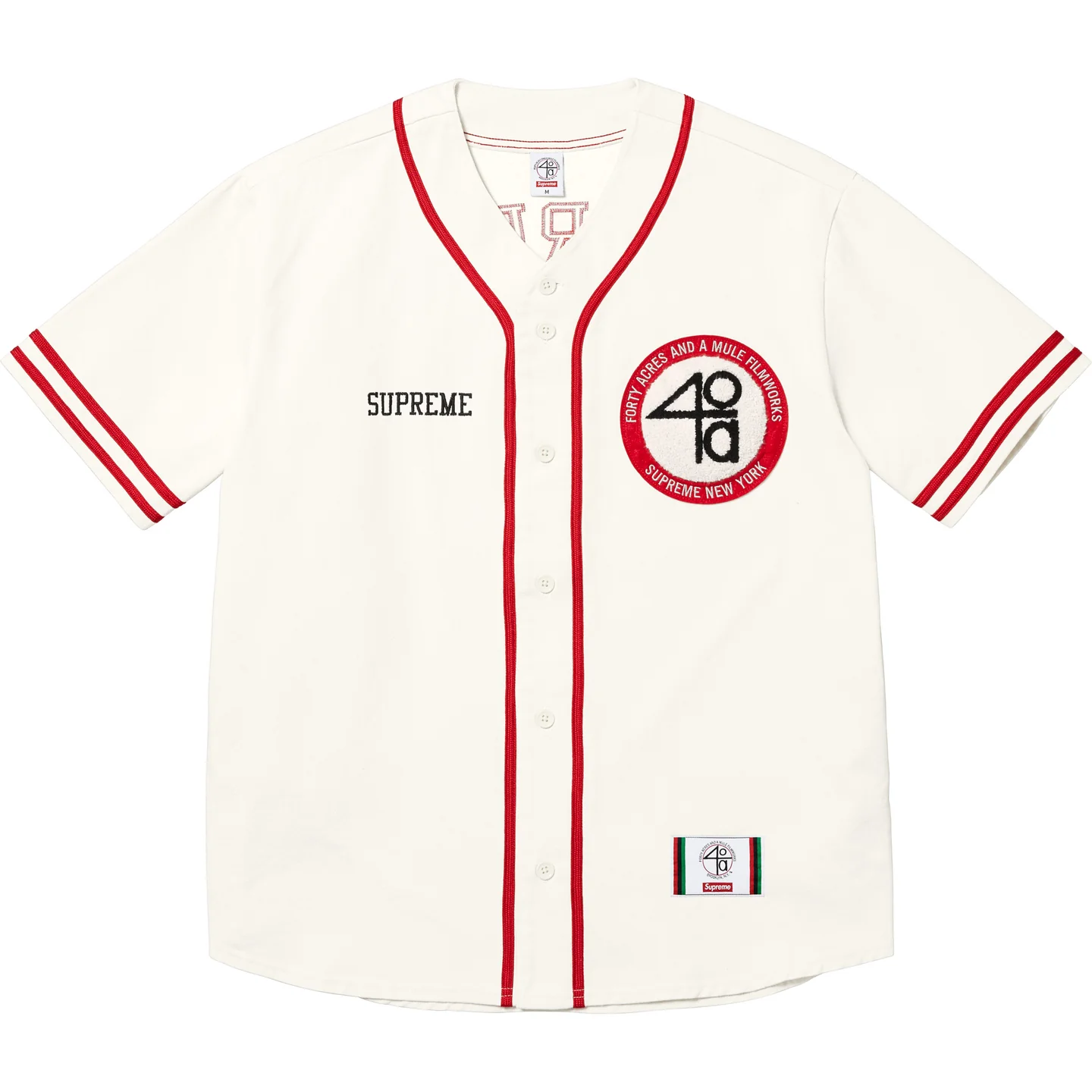 Supreme Supreme Supreme/40 Acres Twill Baseball Jersey