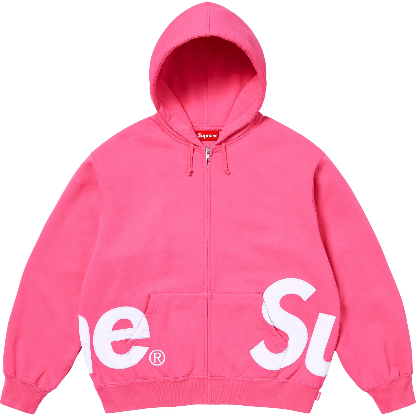 Supreme Supreme Big Logo Zip Up Hooded Sweatshirt