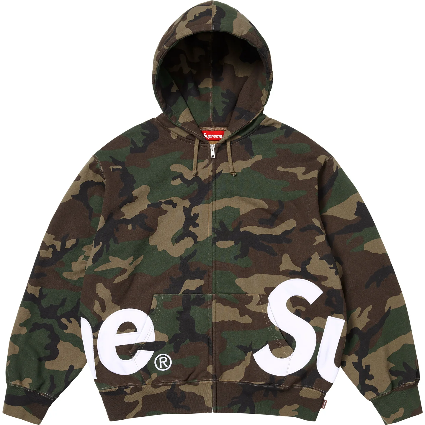 Supreme Supreme Big Logo Zip Up Hooded Sweatshirt