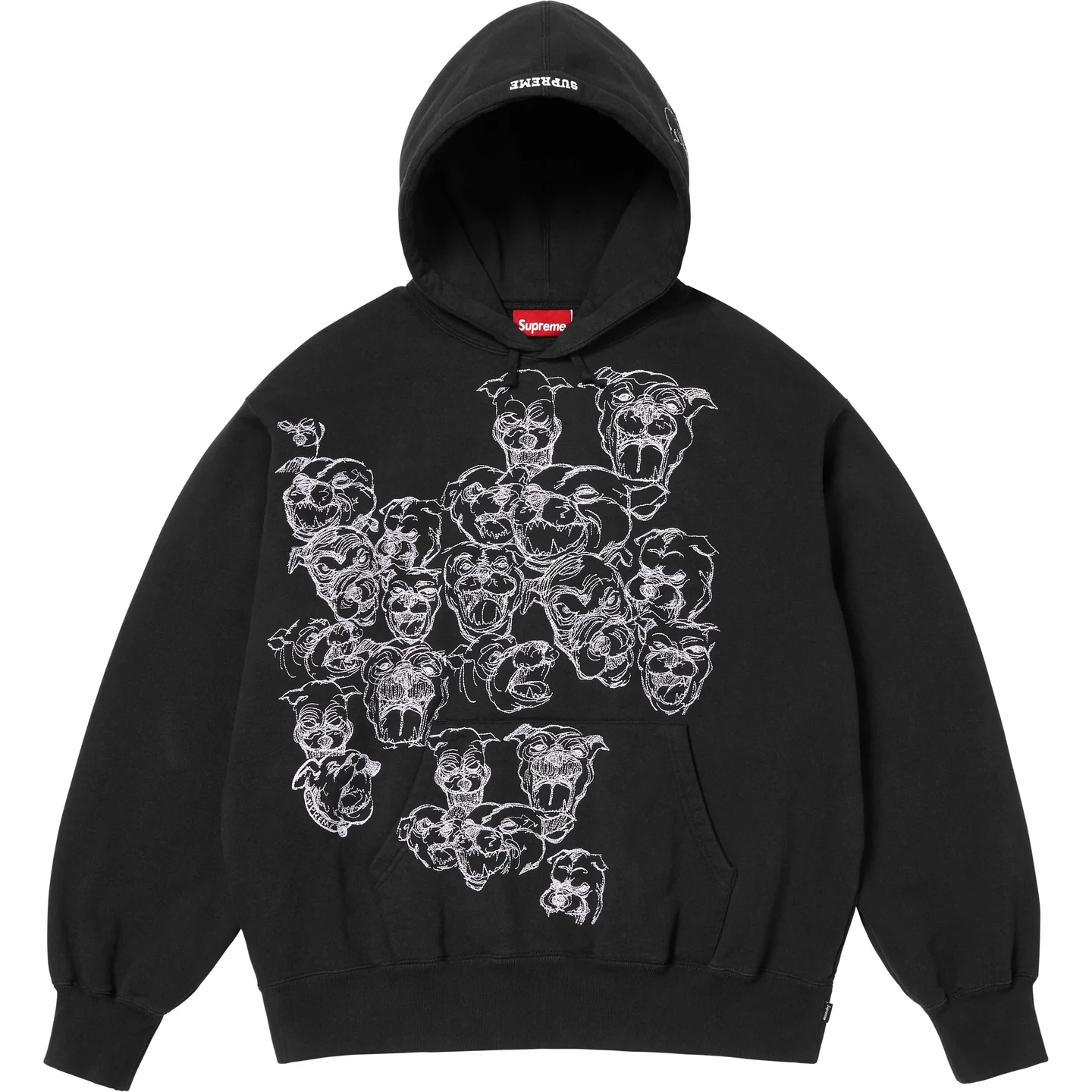 Supreme Supreme Pitbulls Embroidered Hooded Sweatshirt