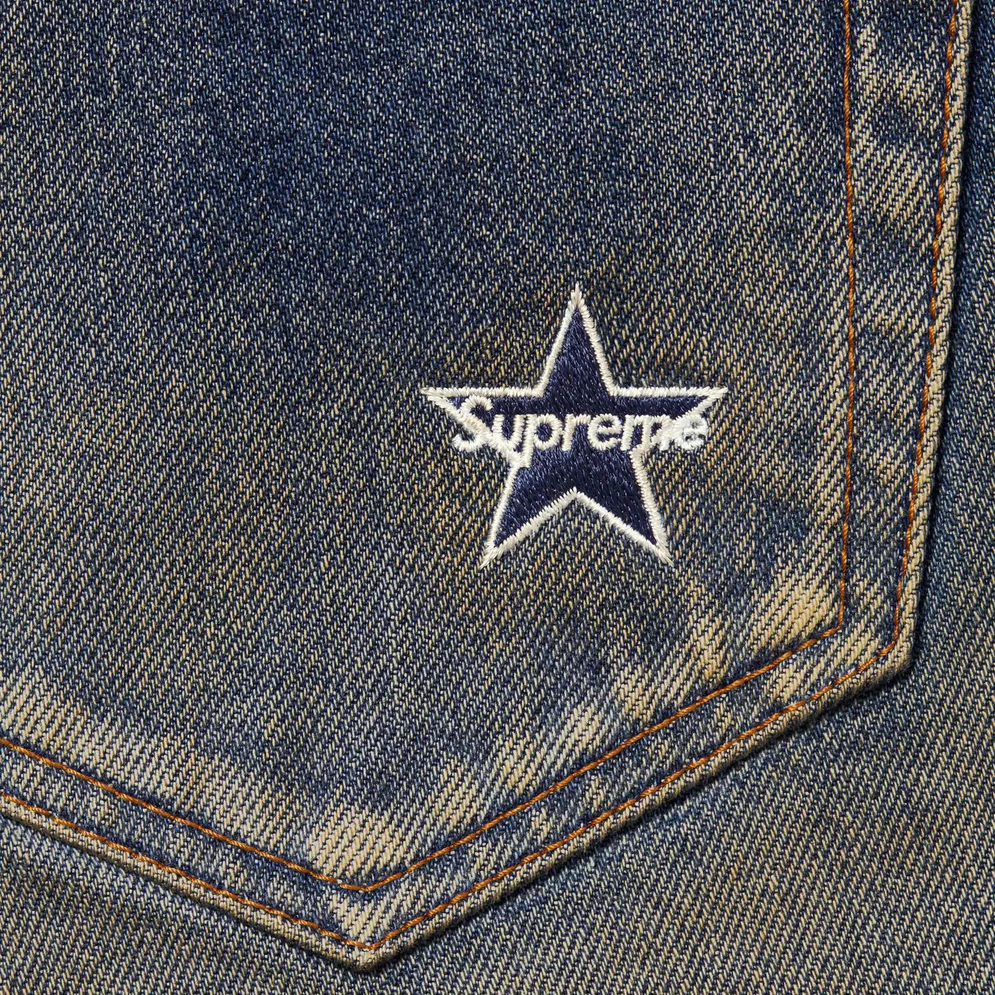 Supreme Supreme Distressed Loose Fit Selvedge Jean
