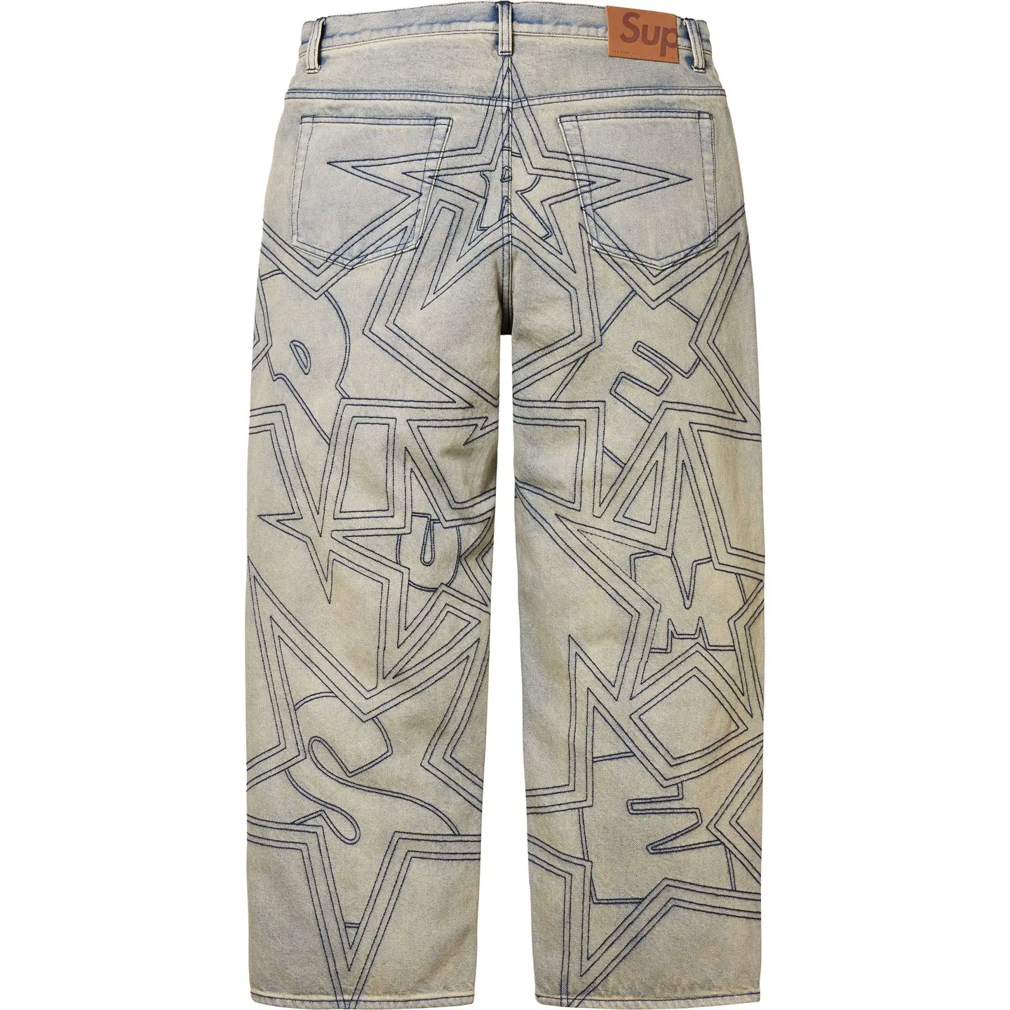 Stars Topstitch Baggy Jean | Supreme 25ss