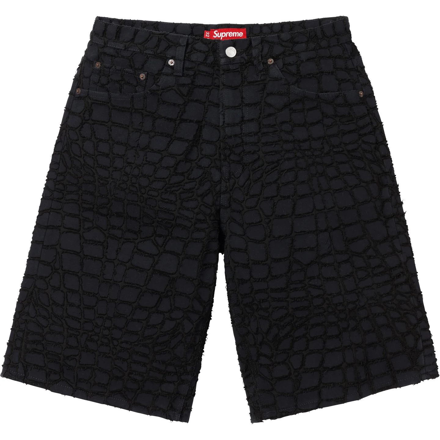 Supreme Supreme Frayed Croc Baggy Denim Short