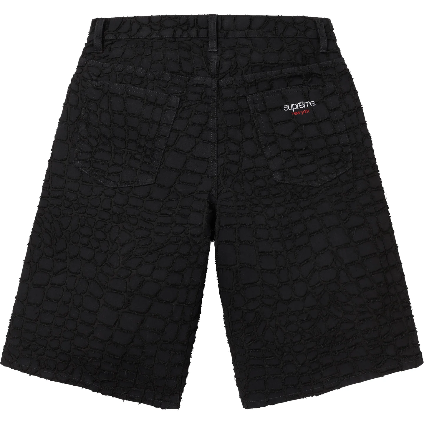 Supreme Supreme Frayed Croc Baggy Denim Short