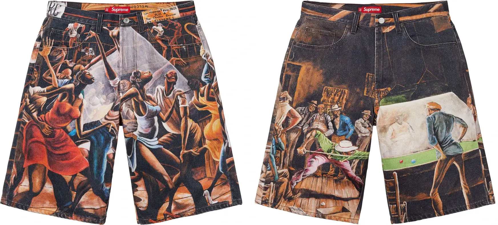 Supreme/Ernie Barnes Baggy Denim Short | Supreme 25ss