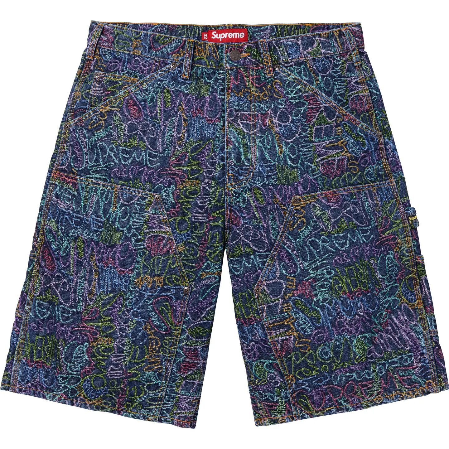 Supreme Supreme Handwriting Double Knee Denim Short