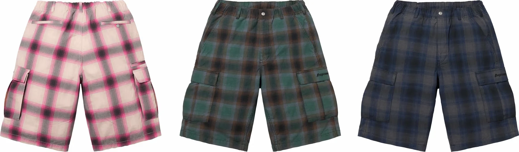 Supreme Shadow Plaid Cargo Short
