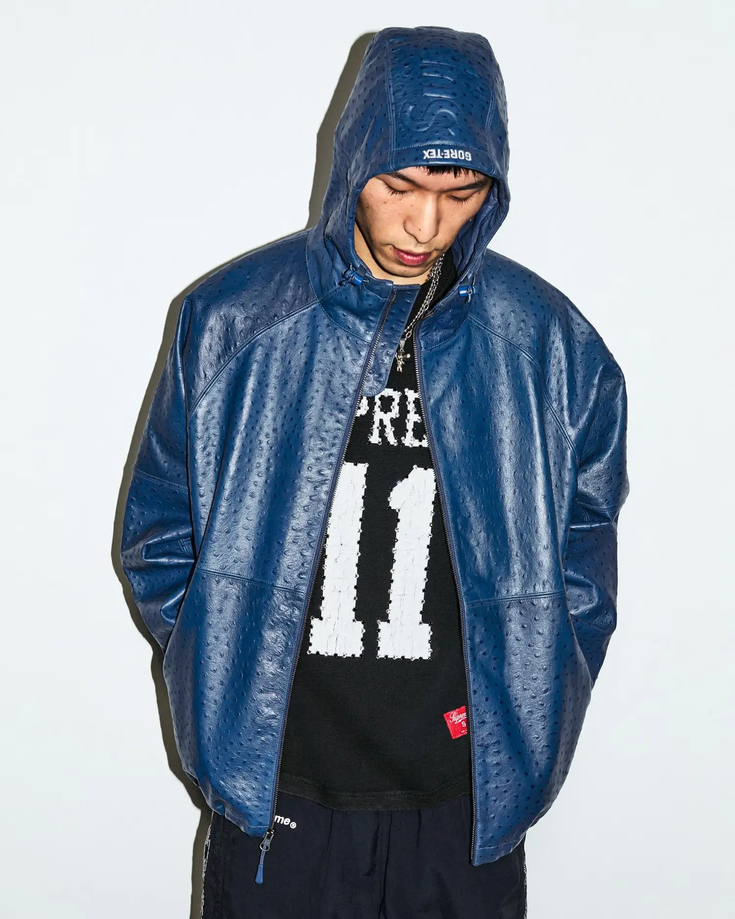 Supreme Supreme GORE-TEX Ostrich Embosssed Leather Jacket