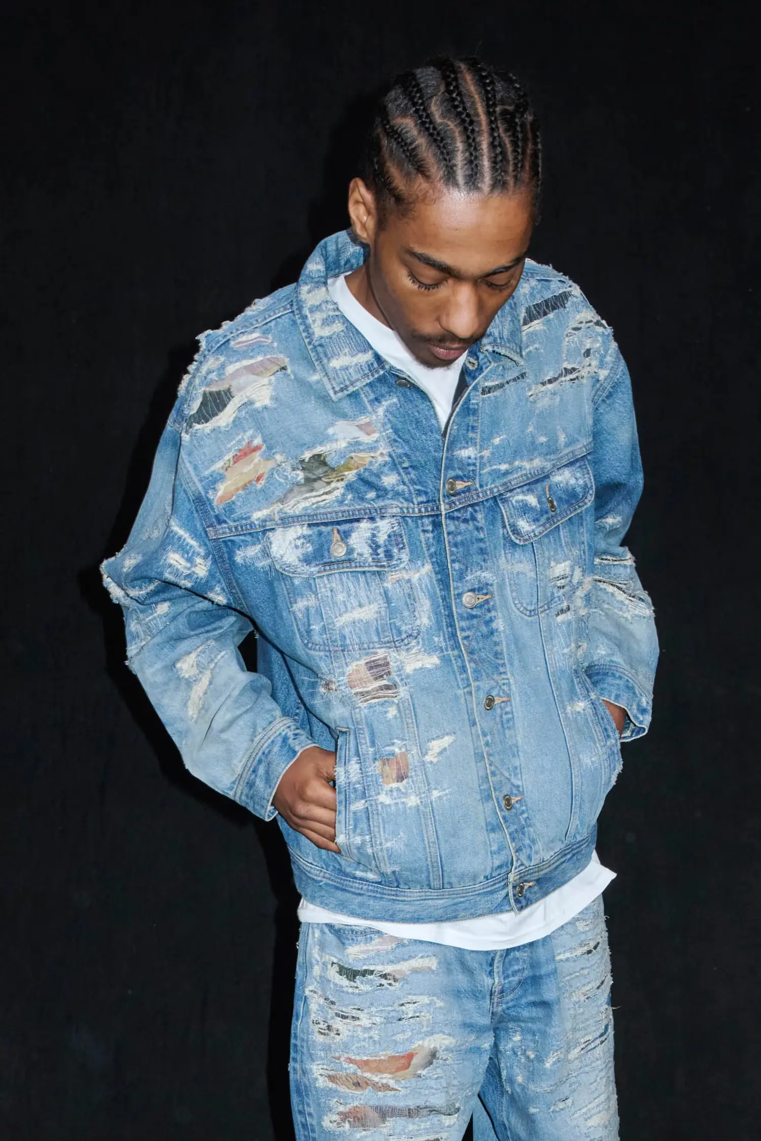 Supreme Supreme Supreme®/MM6 Maison Margiela Distressed Loose Fit Selvedge Jean