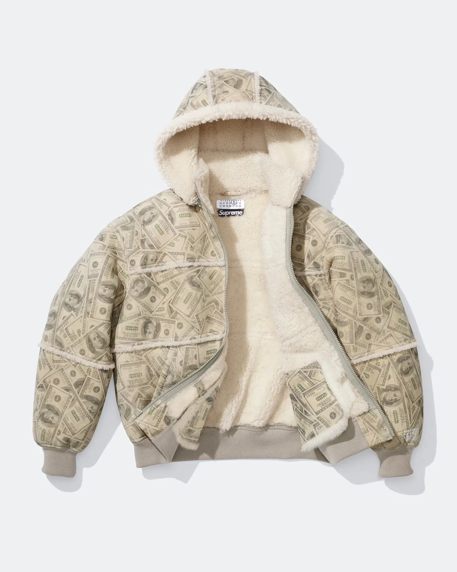 Supreme Supreme Supreme®/MM6 Maison Margiela Hooded Shearling Bomber Jacket