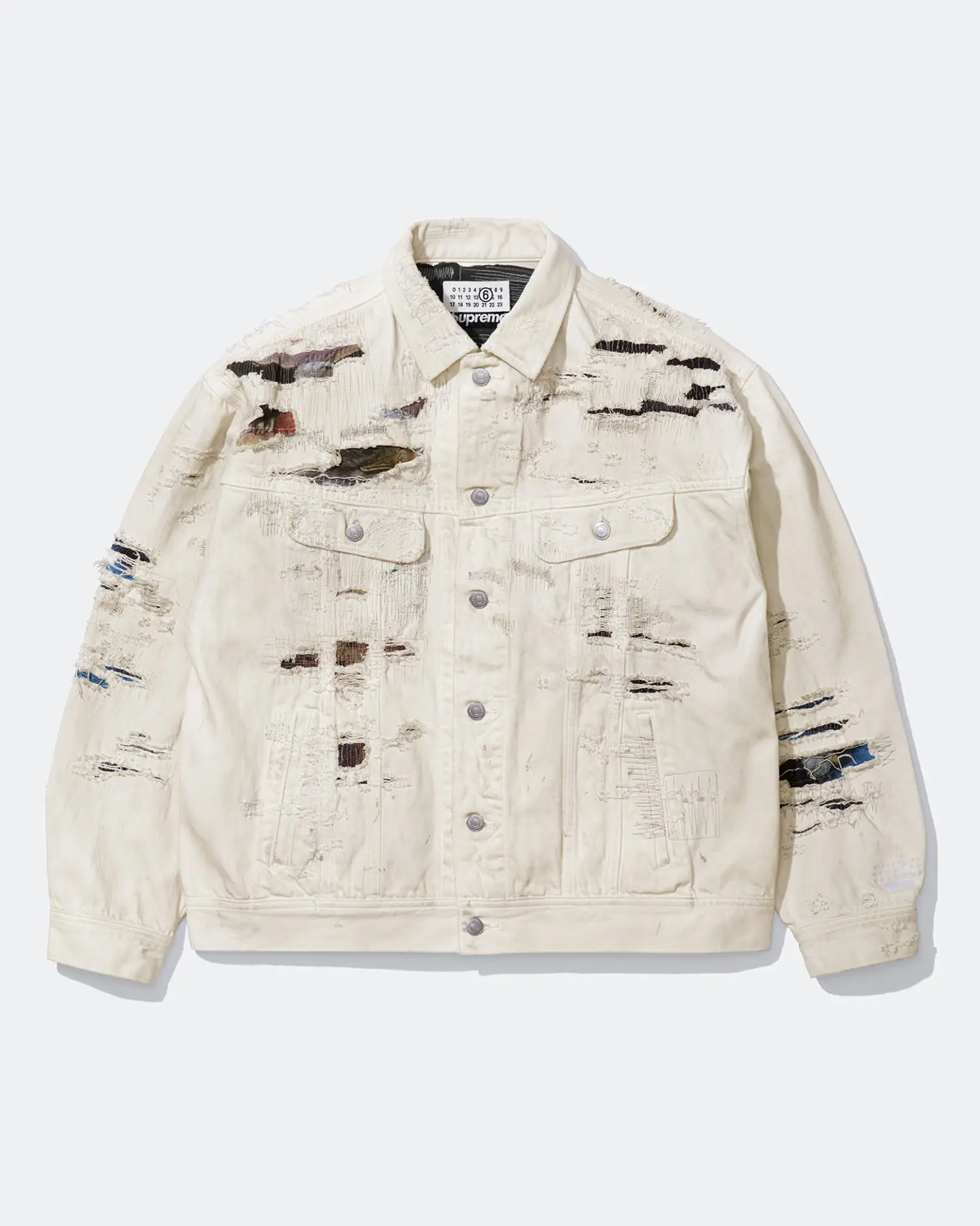 Supreme Supreme®/MM6 Maison Margiela Distressed Selvedge Denim Trucker Jacket