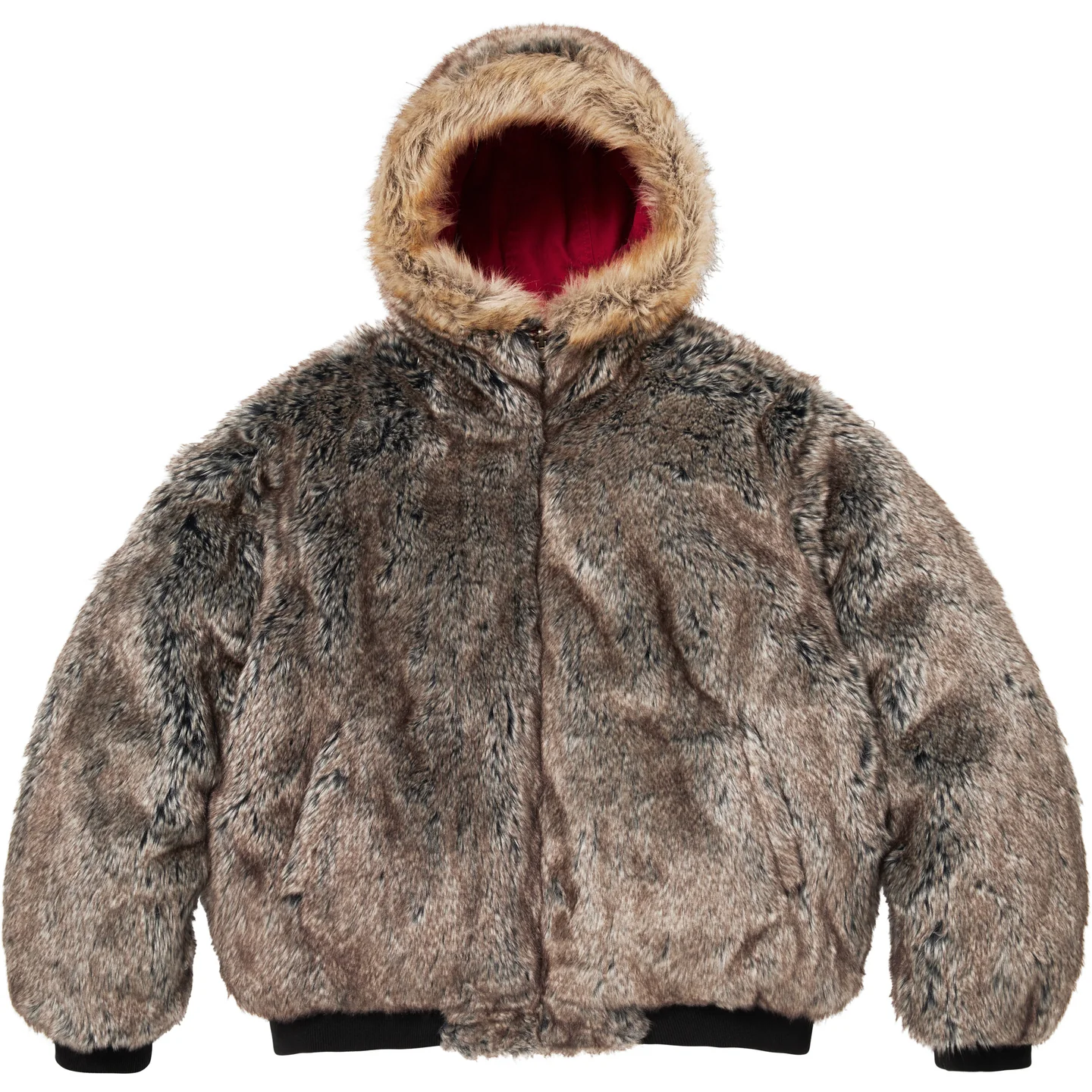 Supreme Reversible Faux Fur Hooded Work Jacket