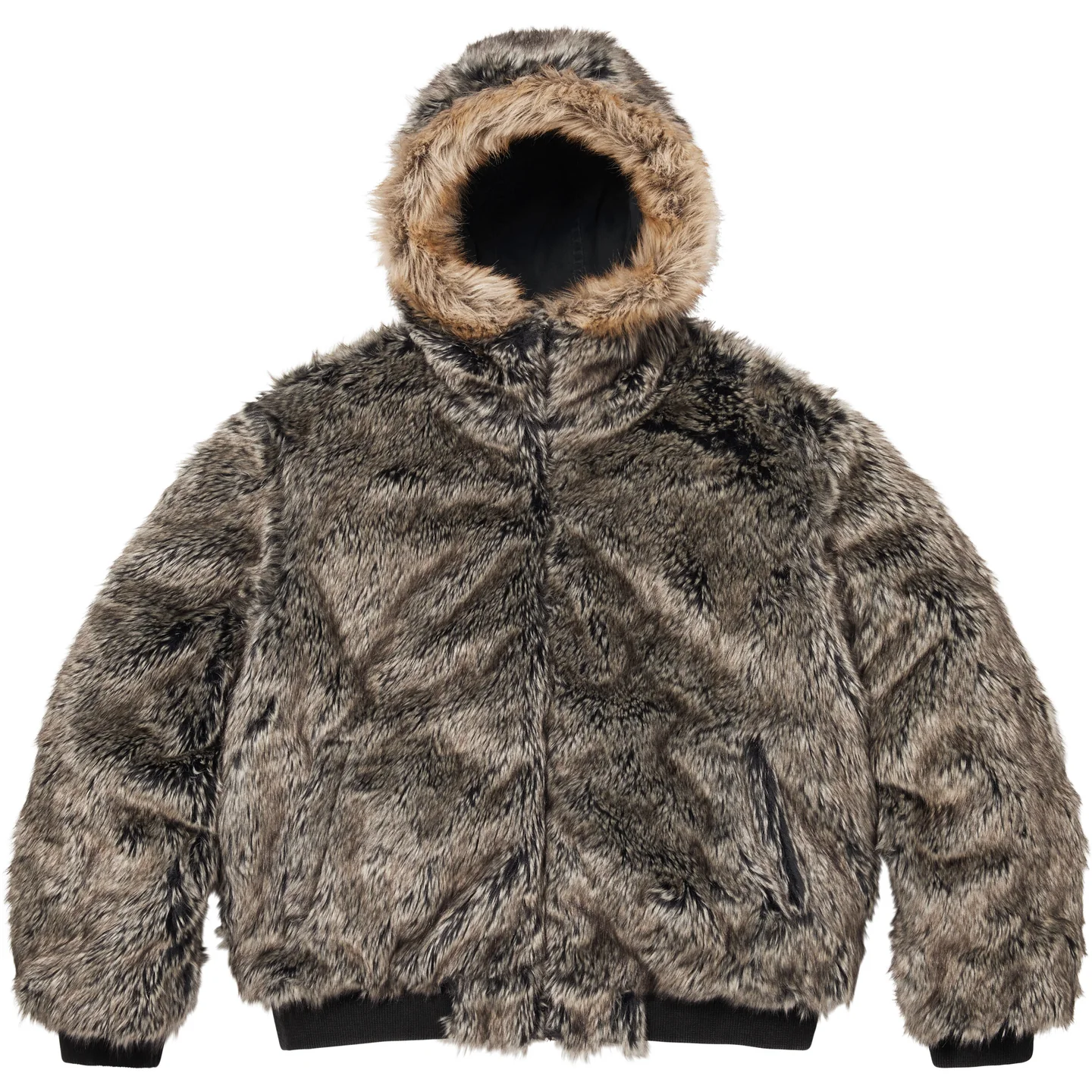 Supreme Reversible Faux Fur Hooded Work Jacket