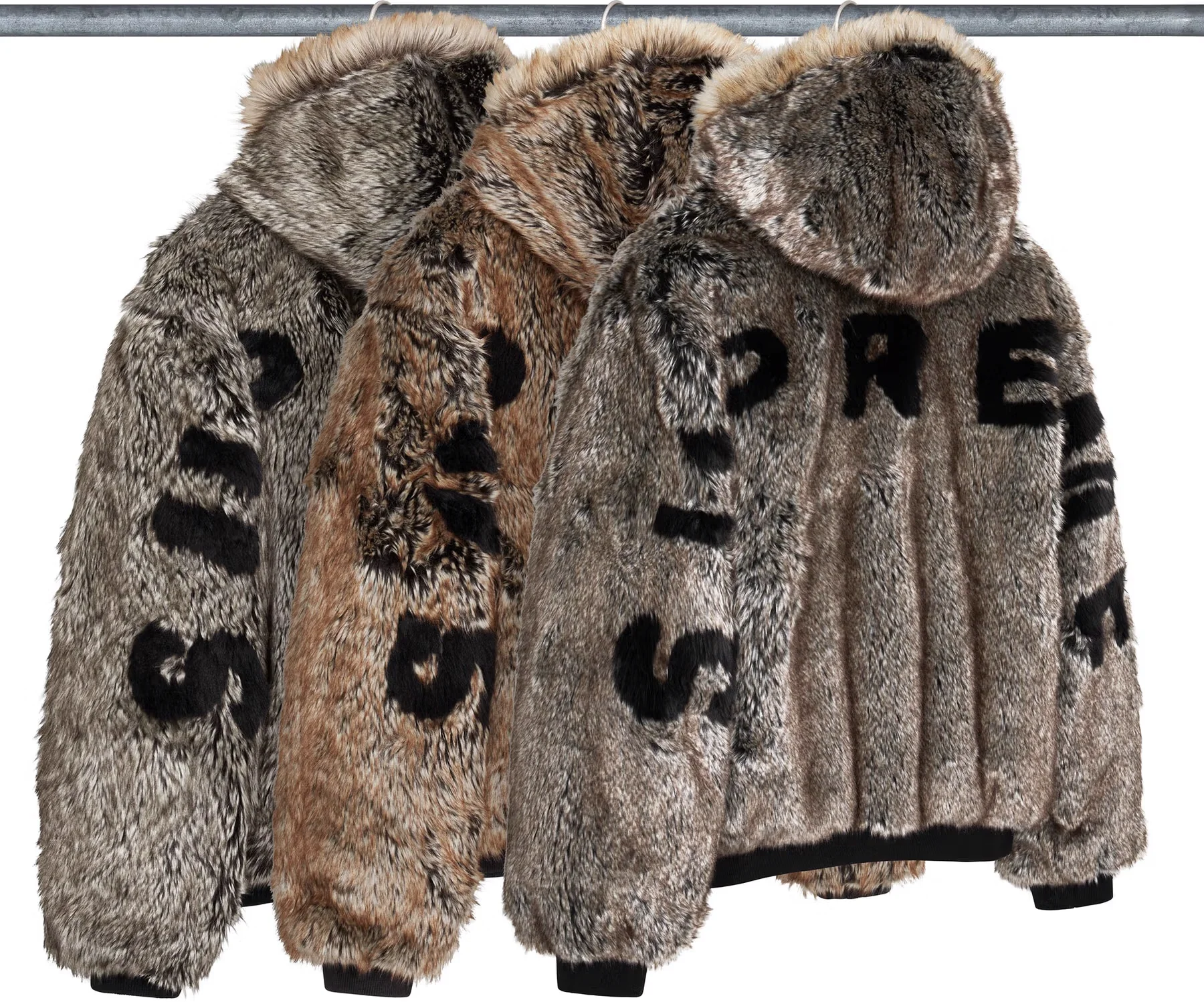 Supreme Reversible Faux Fur Hooded Work Jacket