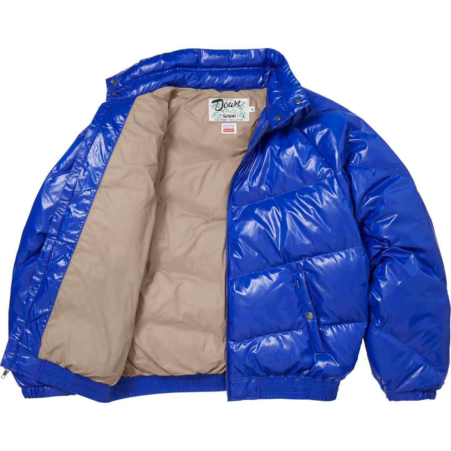 Supreme Supreme®/Schott® Glossy Lightweight Down Puffer Jacket
