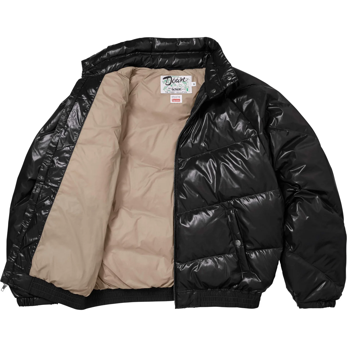 Supreme Supreme®/Schott® Glossy Lightweight Down Puffer Jacket