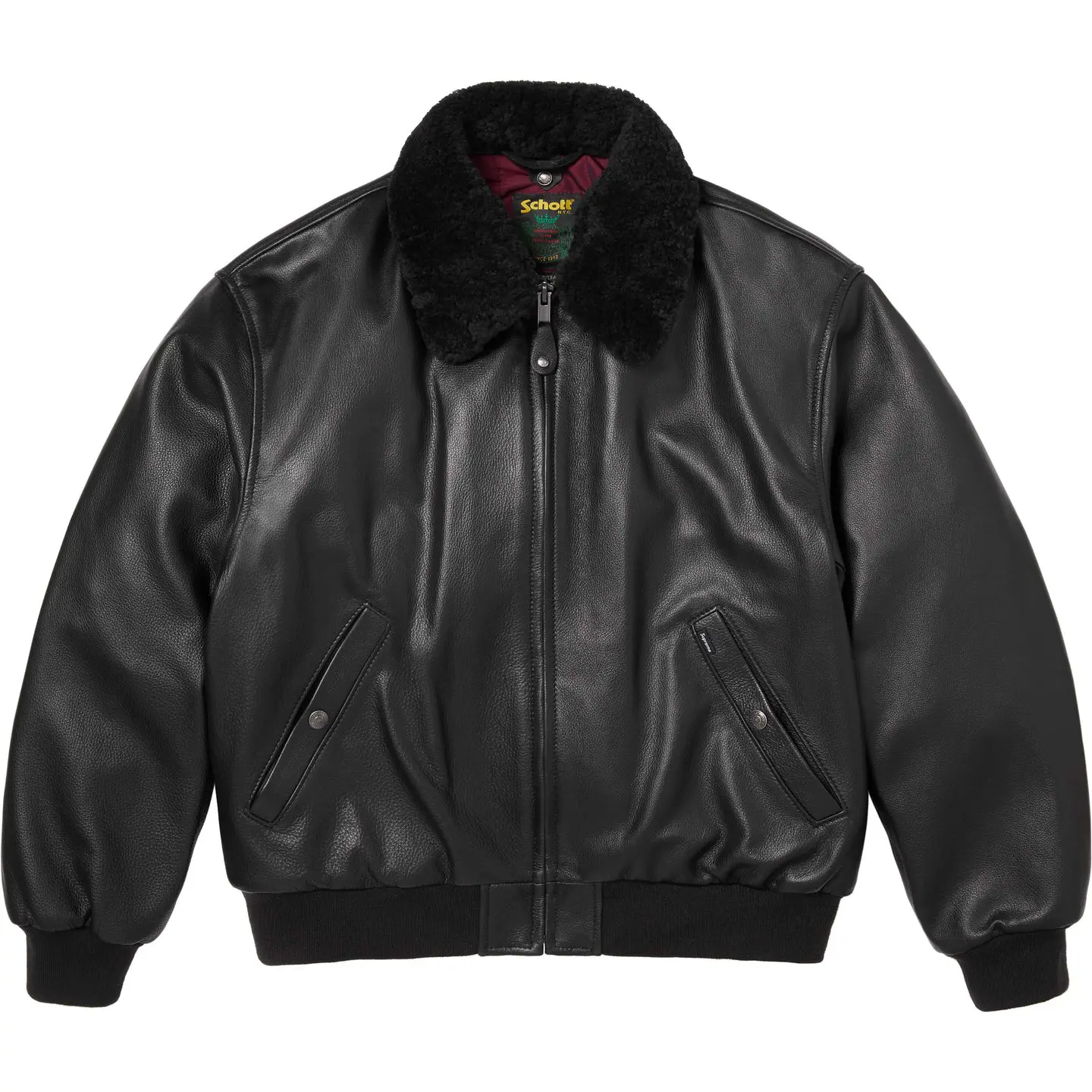 Supreme Supreme®/Schott® Shearling Collar Bomber Jacket