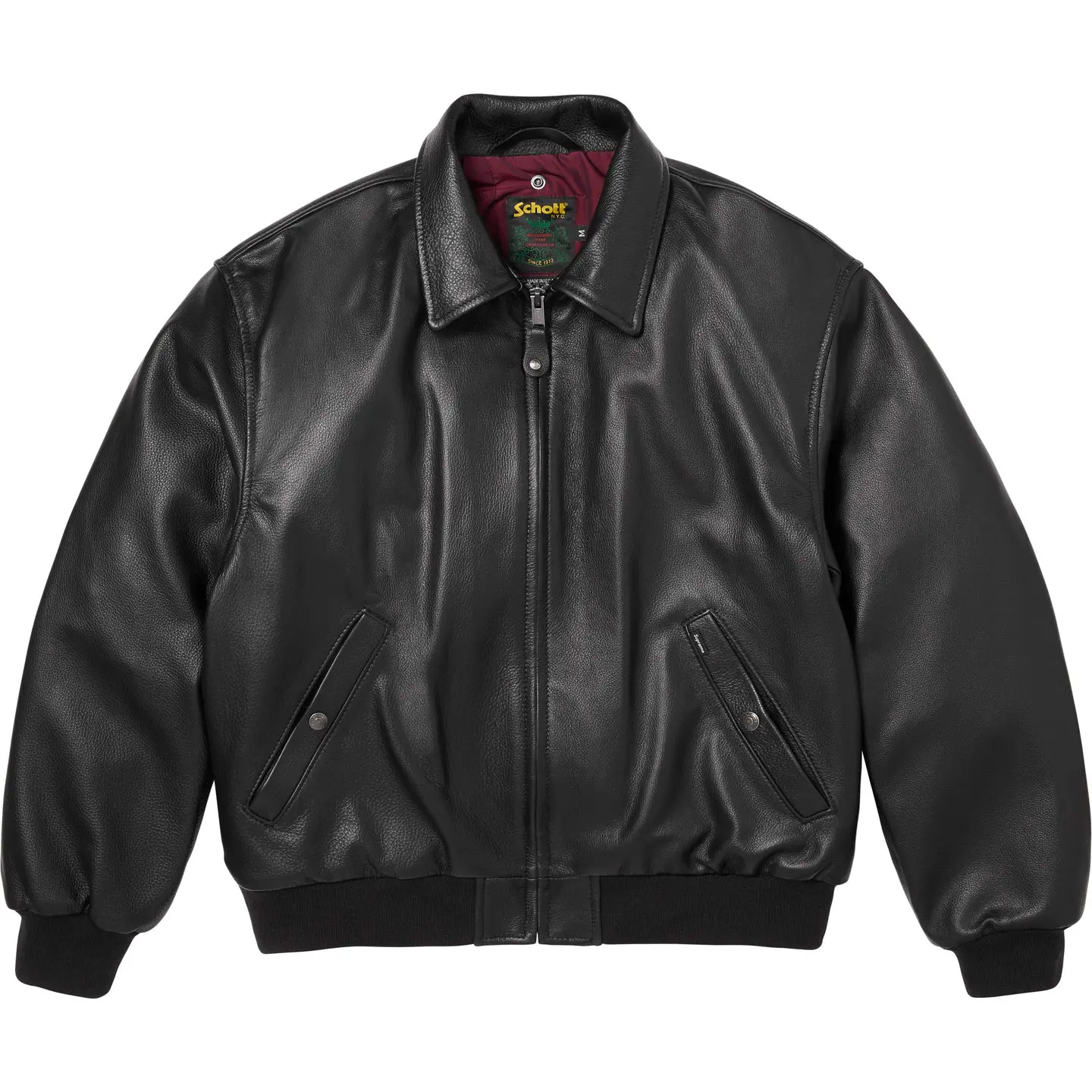 Supreme Supreme®/Schott® Shearling Collar Bomber Jacket