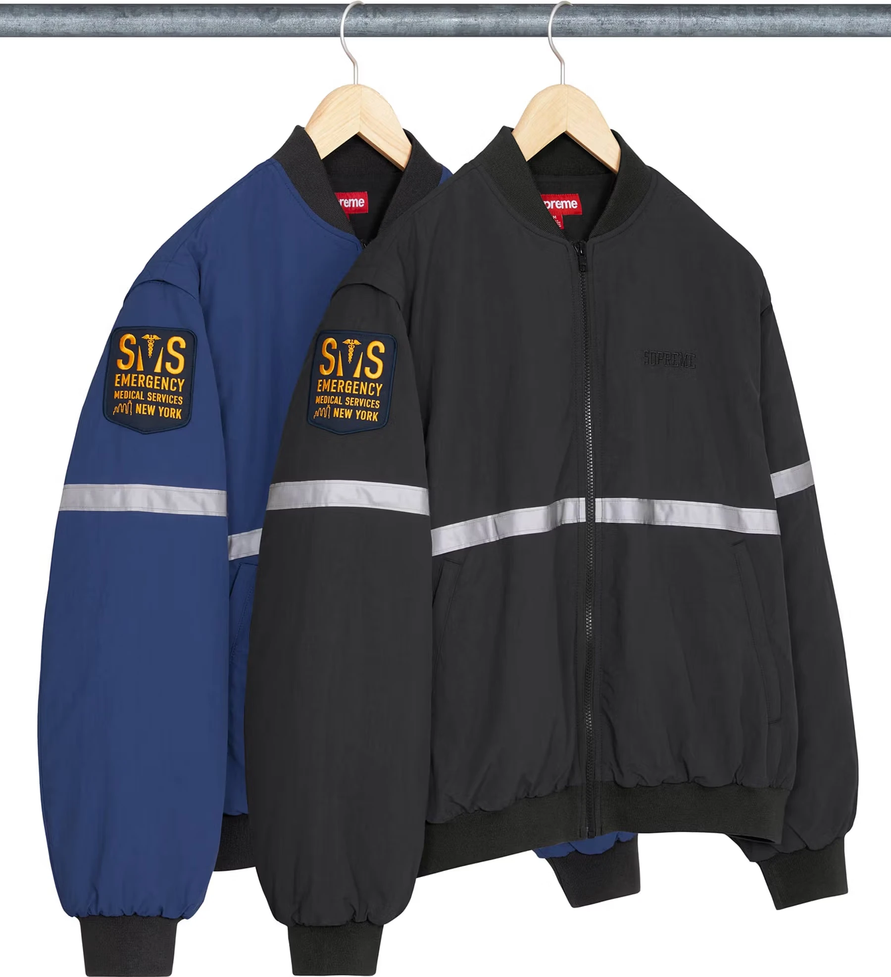 Supreme Supreme Zip-Off Sleeve Reflective Stripe Jacket