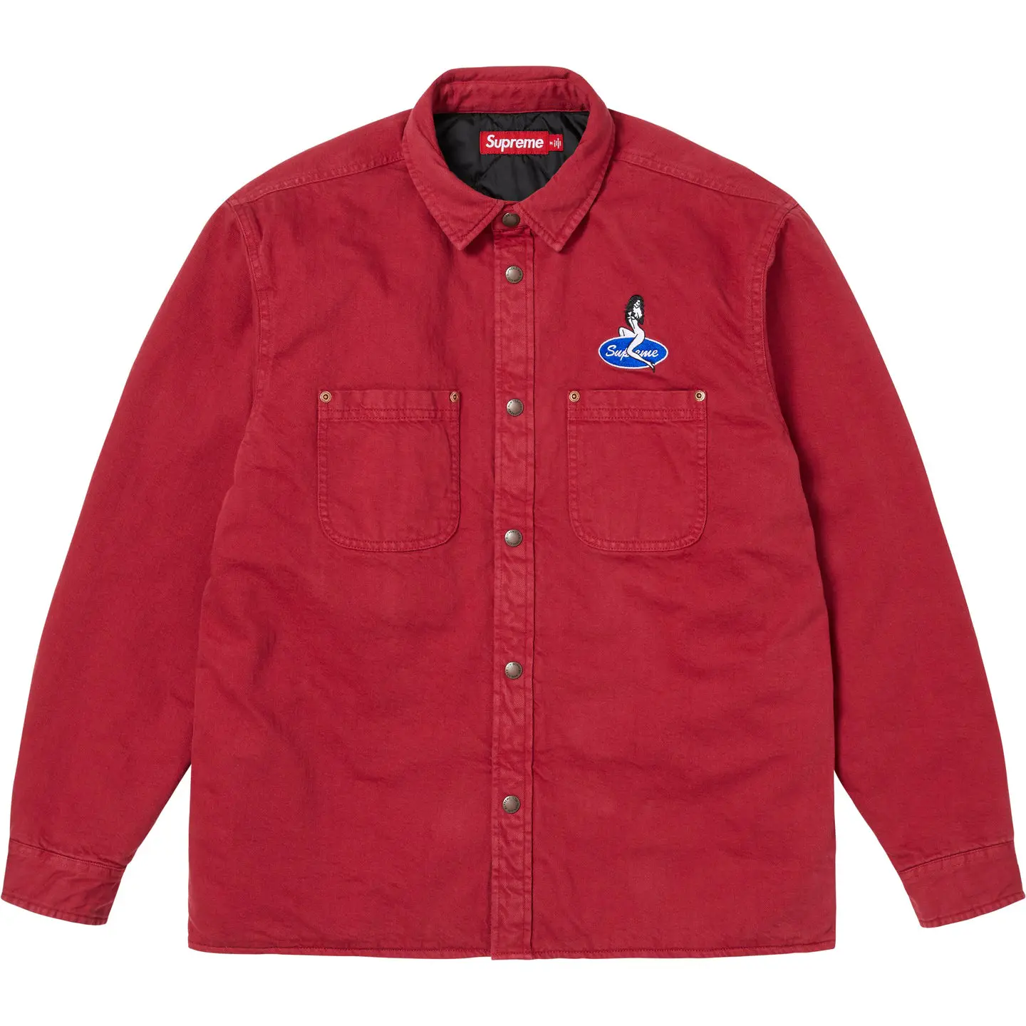 Supreme Quilted Lined Denim Snap Shirt