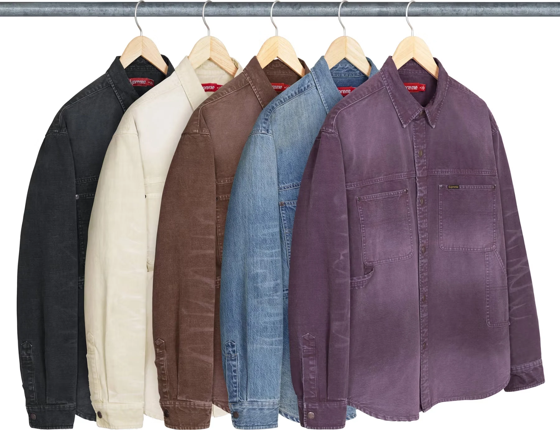 Supreme Worn Snap Painter Shirt