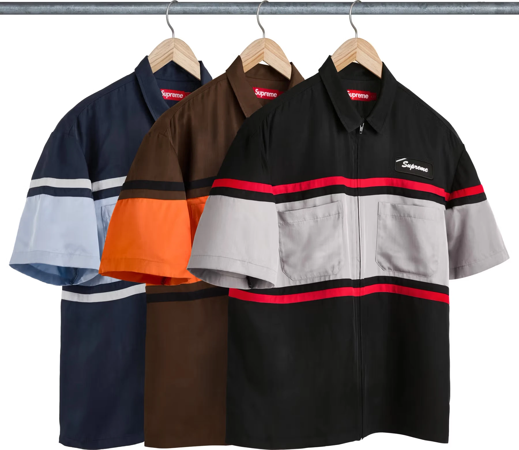 Supreme Silk Zip Up S/S Shirt
