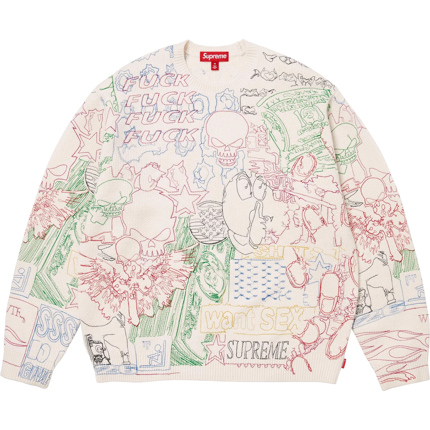 Supreme Collage Embroidered Sweater