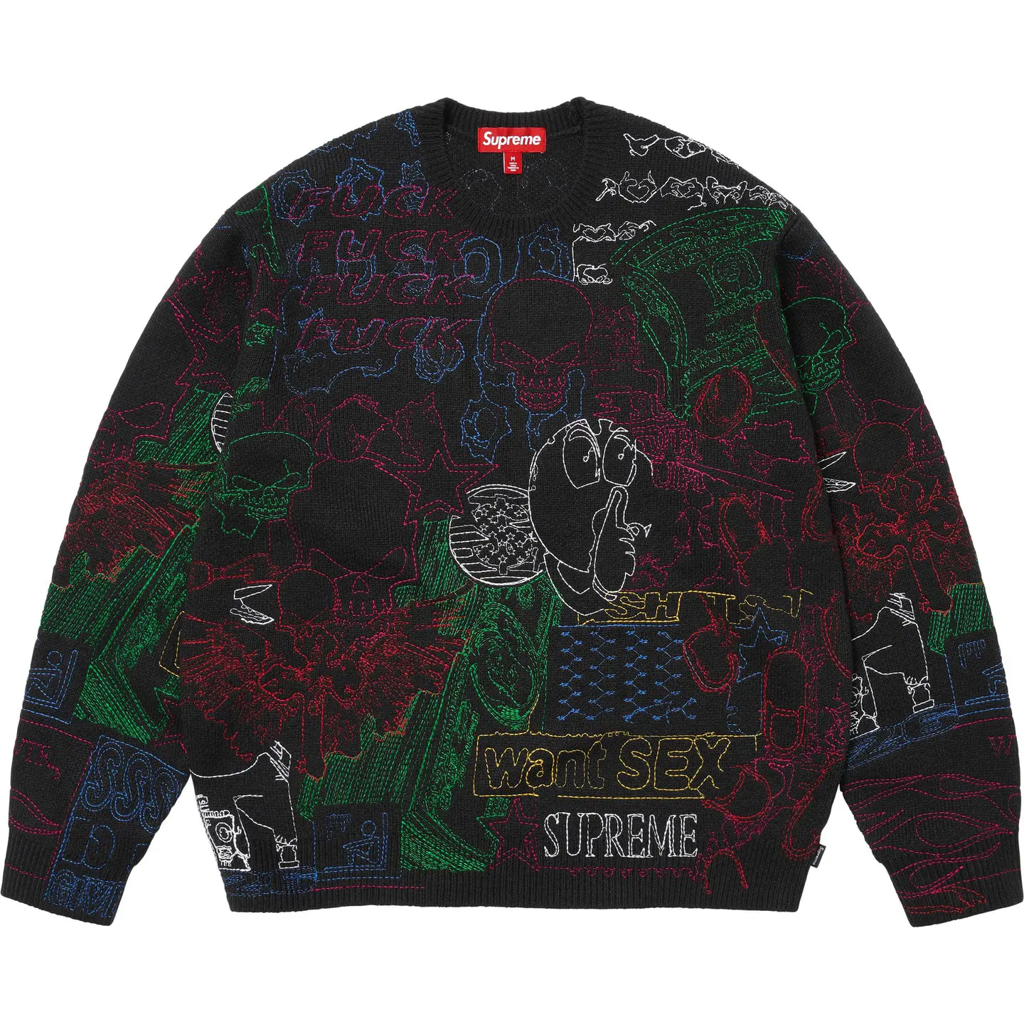 Supreme Collage Embroidered Sweater