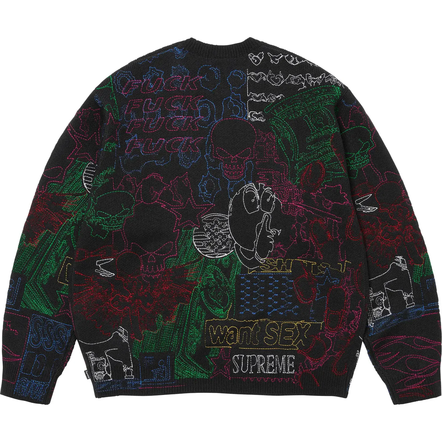 Supreme Collage Embroidered Sweater