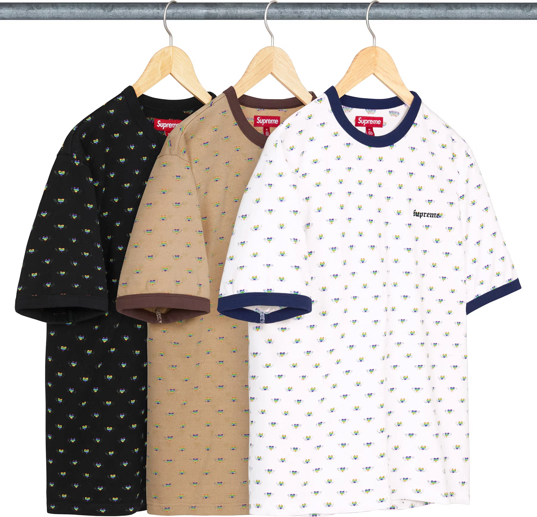 Supreme Hearts Intarsia Ringer Tee