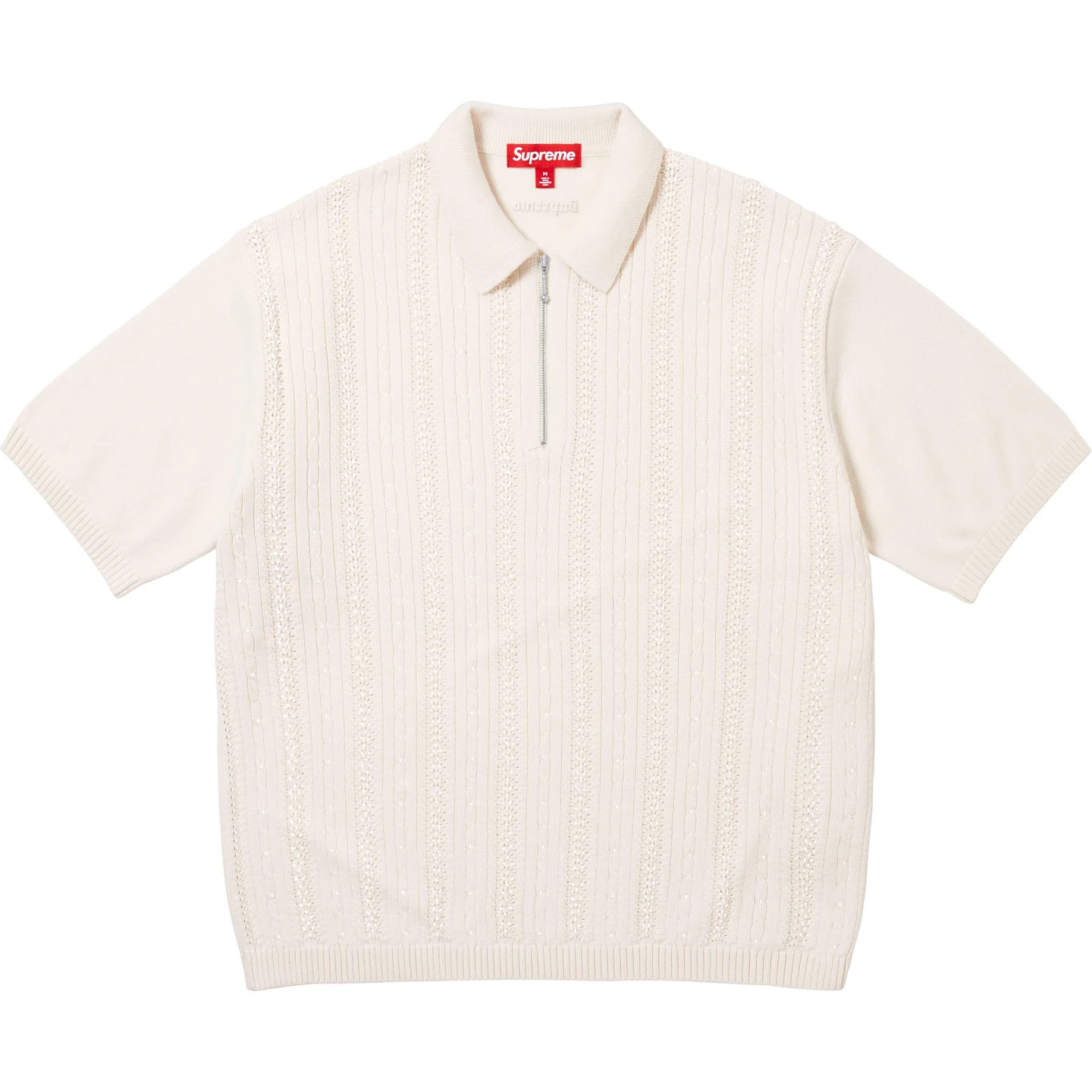 Supreme Beaded Zip S/S Polo Sweater