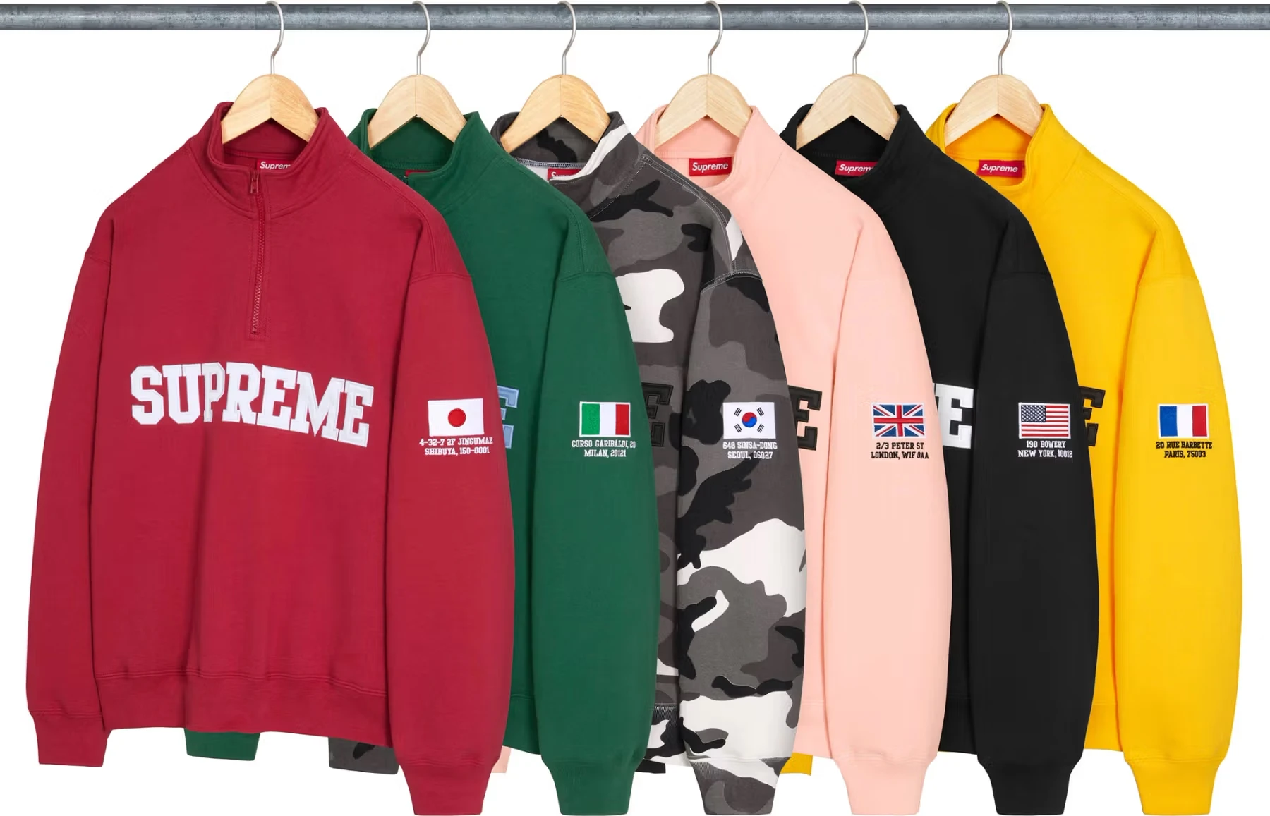 Supreme Shop Flag Half Zip Pullover