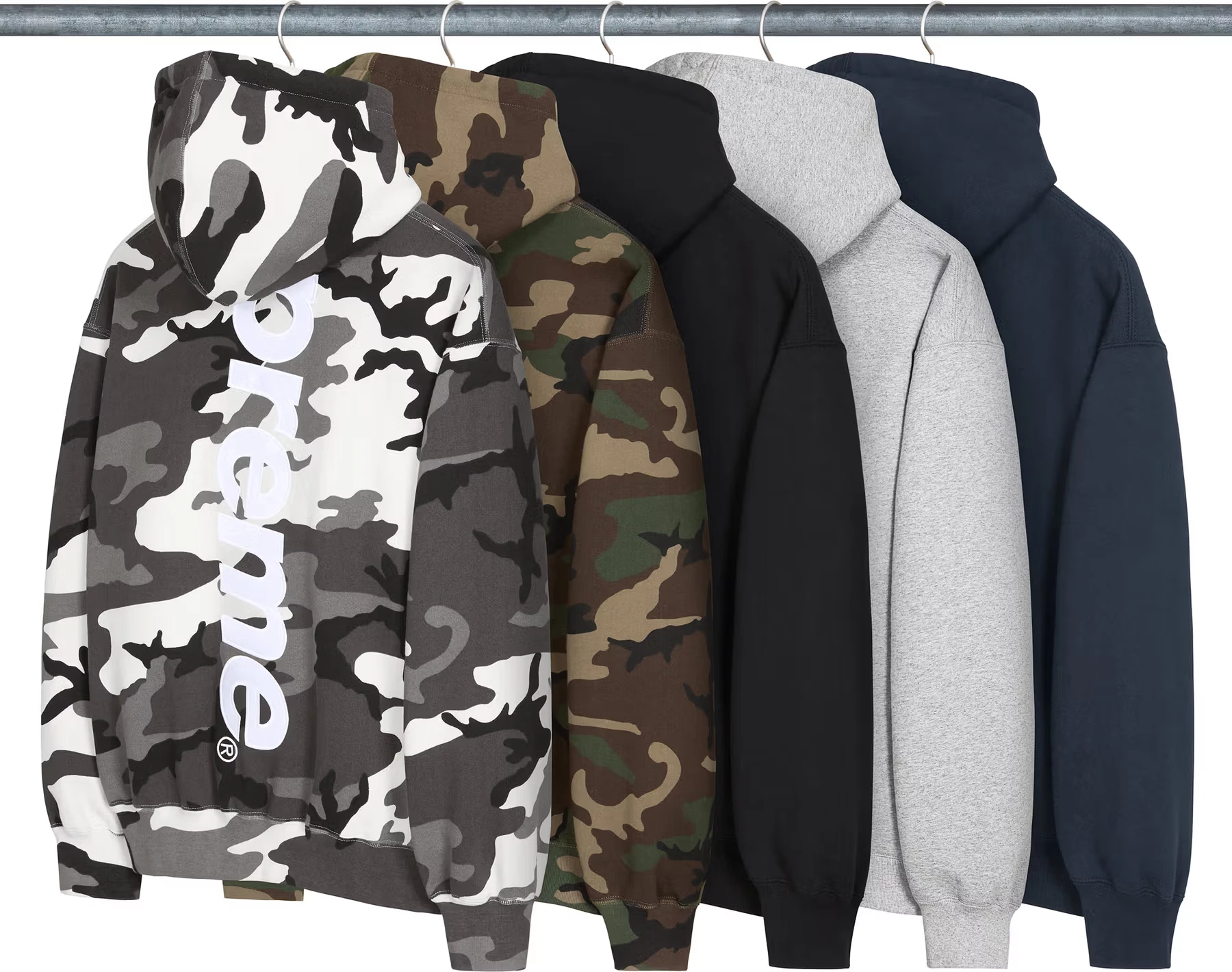 Supreme Satin Appliqué Hooded Sweatshirt